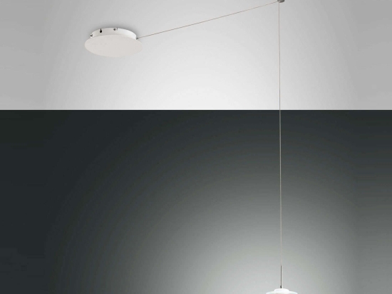 Φωτιστικό Οροφής Led Susanna 3444-41-102 White Fabas Luce Μέταλλο,Γυαλί