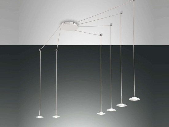 Φωτιστικό Οροφής Led Susanna 3444-46-102 White Fabas Luce Μέταλλο,Γυαλί
