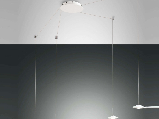 Φωτιστικό Οροφής Led  Susanna 3444-49-102 White Fabas Luce Μέταλλο,Γυαλί