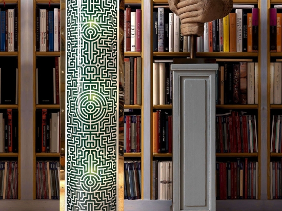 Φωτιστικό Δαπέδου Tube XL Labyrinth Slamp Αλουμίνιο,Πολυπροπυλένιο
