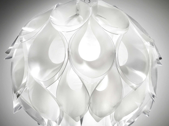 Φωτιστικό Οροφής Led Flora Medium White Slamp Αλουμίνιο,Πολυπροπυλένιο