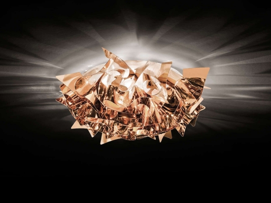 Φωτιστικό Οροφής - Τοίχου Veli Mini Copper Slamp Αλουμίνιο,Πολυπροπυλένιο