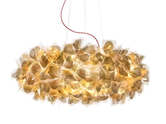 Φωτιστικό Οροφής Clizia Large Mama Non Mama 78cm E27 4x12W Gold - Red Wire Slamp Cristalflex