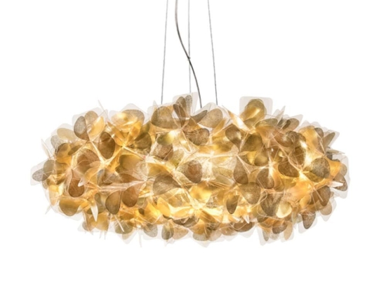 Φωτιστικό Οροφής Clizia Large Mama Non Mama 78cm E27 4x12W Gold - Transparent Wire Slamp Cristalflex