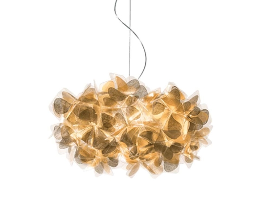 Φωτιστικό Οροφής Clizia Mama Non Mama 53cm E27 2x12W Gold - Transparent Wire Slamp Cristalflex