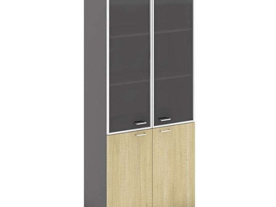 Βιβλιοθήκη Project Με Γυάλινες Πόρτες ΕΟ969 Sonoma-Grey