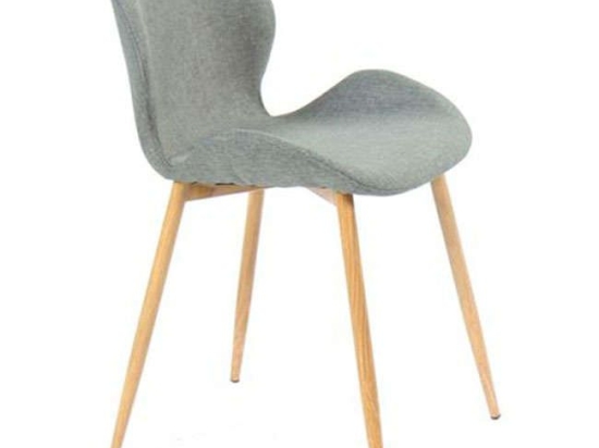 Καρέκλα Μεταλλική Lilian ΕΜ766,1 Light Grey Σετ 4τμχ Μέταλλο,Ύφασμα