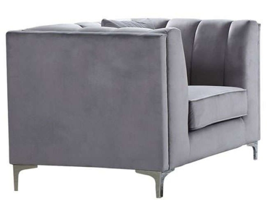 Πολυθρόνα Parson Ε9636,12 Dark Grey Velure Ξύλο,Ύφασμα