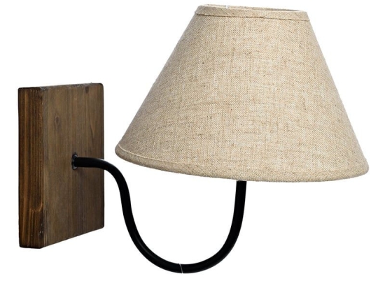 Φωτιστικό Τοίχου - Απλίκα 3-10-716-0013 Beige Inart Μέταλλο,Ξύλο