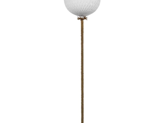 Φωτιστικό Δαπέδου Silk-02 Rope 31-1162 Φ35cm 154cm White-Bronze Heronia Σχοινί,Μέταλλο
