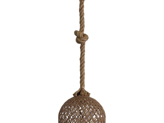 Φωτιστικό Οροφής Silk-01 Φ20 Rope 1/L Ε/27 31-1147 Natural-Brown Heronia Σχοινί