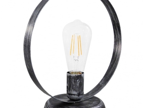 Φωτιστικό Επιτραπέζιο 34-0279 Halka Φ25 Ε27 H28XΦ25cm Silver Heronia Μέταλλο