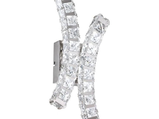 Φωτιστικό Τοίχου - Απλίκα 39004 Toneria Led Κρύσταλλο Chrome Eglo Μέταλλο,Γυαλί