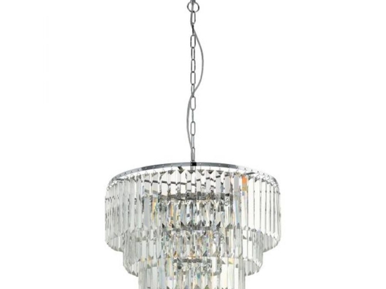 Φωτιστικό Οροφής 39514 Agrigento E14/7 Κρύσταλλο Chrome Eglo Μέταλλο,Γυαλί