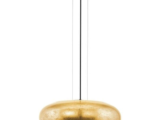 Φωτιστικό Οροφής 39595 Priorat E27/3 Ø500 Black-Gold Priorat Eglo Μέταλλο,Γυαλί