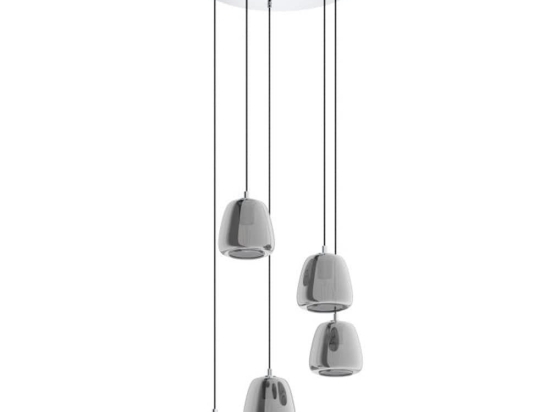 Φωτιστικό Οροφής 39668 Albarino E27/5 Chrome Eglo Μέταλλο,Γυαλί