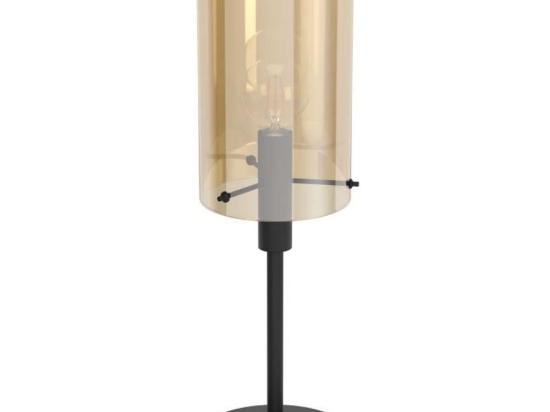Φωτιστικό Επιτραπέζιο 39541 Polverara E27/1 Black-Brass Eglo Μέταλλο,Γυαλί