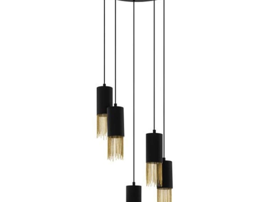 Φωτιστικό Οροφής 39661 Counuzulus E27/5 Black-Brass Eglo Μέταλλο