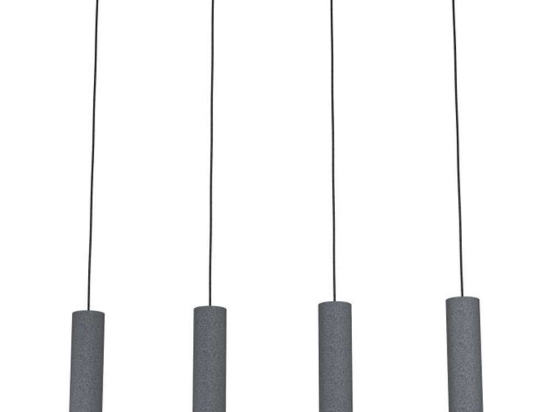 Φωτιστικό Οροφής - Ράγα 39822 Mentalona GU10/4 Anthracite Eglo Μέταλλο,Γυαλί
