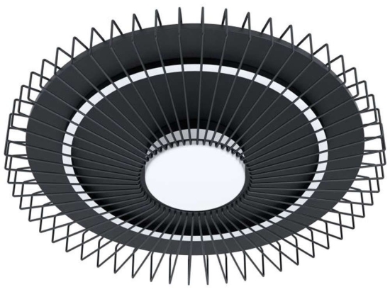 Φωτιστικό Οροφής - Πλαφονιέρα 39799 Badaleos Led Black-Clear Eglo Μέταλλο,Πλαστικό