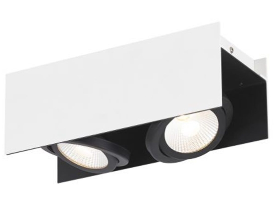 Φωτιστικό Οροφής-Σποτ 39316 Vidago Led/2 White-Black Eglo Μέταλλο,Αλουμίνιο