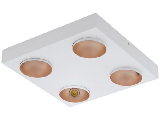 Φωτιστικό Οροφής - Πλαφονιέρα 39377 Ronzano Led/4 White-Rosegold Eglo Αλουμίνιο