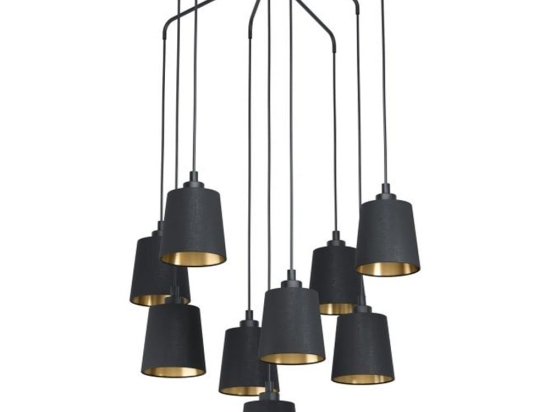 Φωτιστικό Οροφής 39739 Bernabetta E27/9 Black-Gold Eglo Μέταλλο