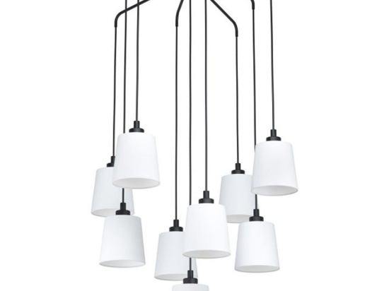Φωτιστικό Οροφής 39738 Bernabetta E27/9 Black-White Eglo Μέταλλο
