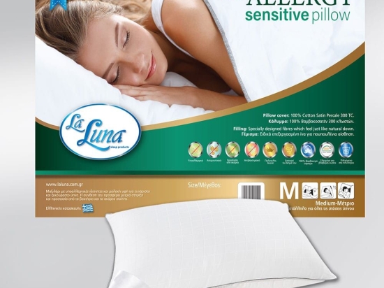 Μαξιλάρι Ύπνου The Anti-Allergy Sensitive 50 Χ 70 La Luna 50Χ70 Microfiber