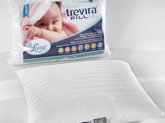 Μαξιλάρι Ύπνου Βρεφικό My First Trevira Pillow White La Luna 100% Βαμβακοσατέν