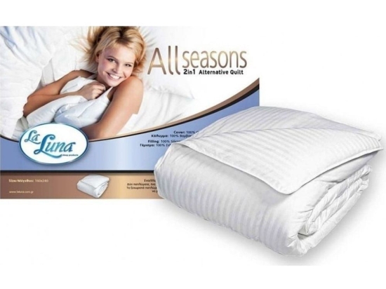 Πάπλωμα The All Season Duvet White La Luna Μονό 160x220cm Microfiber