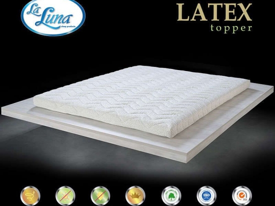 Ανώστρωμα La Luna Latex Topper White La Luna Διπλό 160x200x7cm