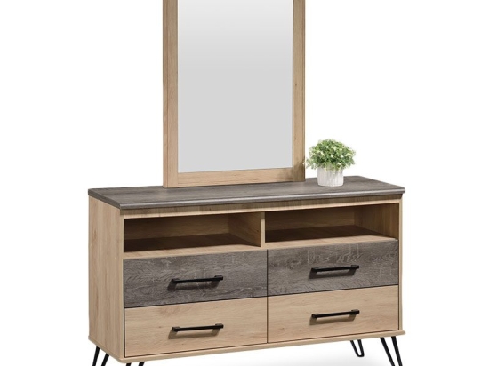 Τουαλέτα κρεβατοκάμαρας Bruno pakoworld χρώμα viscount - toro 121x39,5x168,5εκ