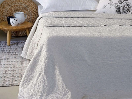 Κουβερλί Confi Stonewashed Ice Melinen Υπέρδιπλο 200x240cm Πολυέστερ