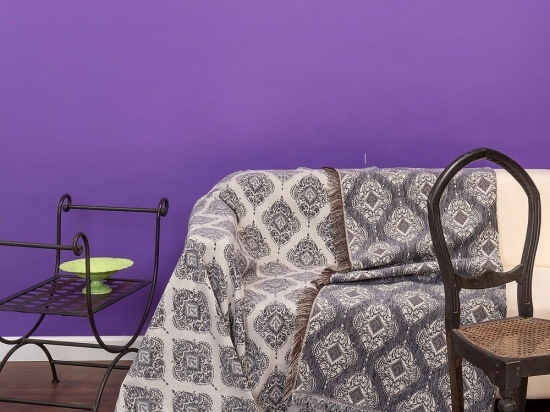 Ριχτάρι Galia Dark Grey Melinen Πολυθρόνα 180x180cm Βαμβάκι-Πολυέστερ