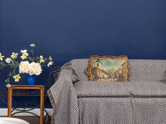 Ριχτάρι George Dark Grey Melinen Διθέσιο 180x250cm Βαμβάκι-Πολυέστερ