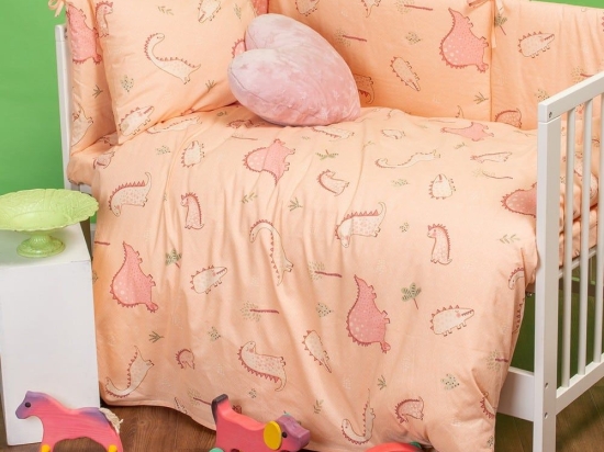 Σεντόνι Βρεφικό Zoo Girl Coral Melinen Κούνιας 120x170cm 100% Βαμβάκι