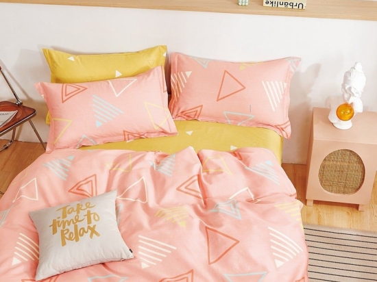 Σεντόνια Παιδικά Geo Girl (Σετ 3τμχ) Multi Melinen Μονό 170x270cm 100% Βαμβακοσατέν