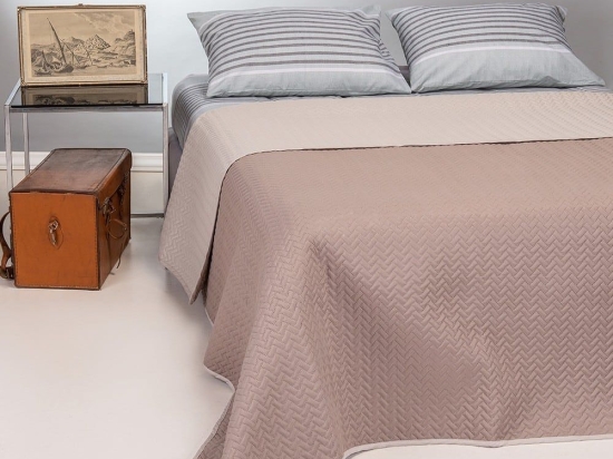 Κουβερλί Luigi Διπλής Όψης Taupe-Sand Melinen Μονό 160x240cm Πολυέστερ