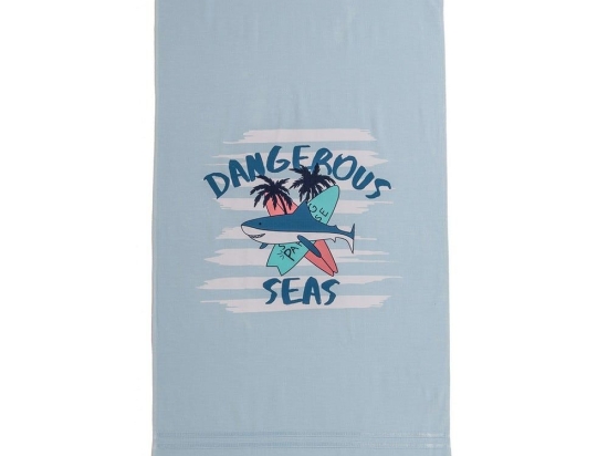 Πετσέτα Θαλάσσης Παιδική Dangerous Light Blue Melinen Θαλάσσης 70x120cm 100% Βαμβάκι