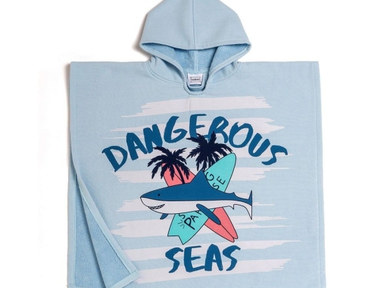 Πόντσο Θαλάσσης Παιδικό Dangerous Light Blue Melinen