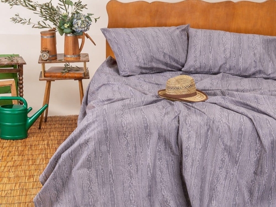 Σεντόνι Mouare Urban Line Mixology Grey Melinen Διπλό 205x270cm 100% Βαμβάκι