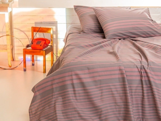 Σεντόνι Stripe Urban Line Mixology Apple Melinen Μονό 170x270cm 100% Βαμβάκι
