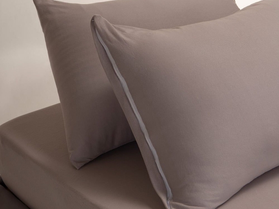 Κατωσέντονο Jersey Με Λάστιχο (Σετ 2τμχ) Grey Melinen Μονό 100x225cm 100% Βαμβάκι
