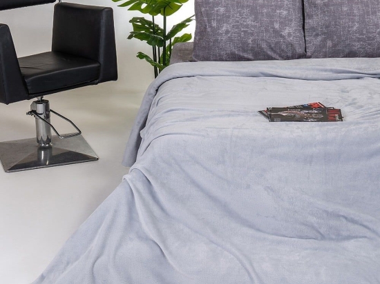 Κουβέρτα Tokyo Fleece Light Grey Melinen Μονό 160x220cm Πολυέστερ
