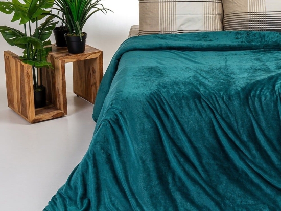 Κουβέρτα Tokyo Fleece Petrol Melinen Υπέρδιπλo 220x240cm Πολυέστερ