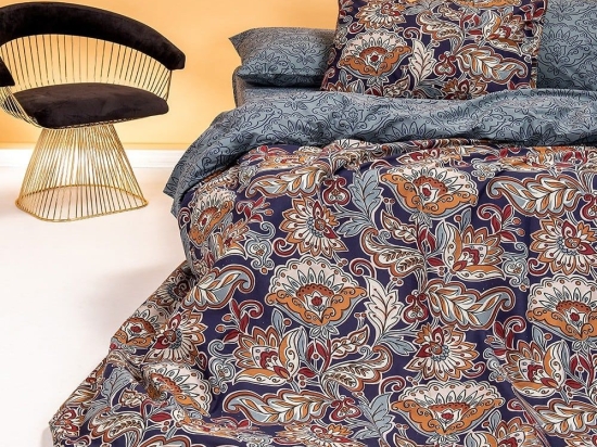 Σεντόνια Sinclair Με Λάστιχο (Σετ 3τμχ) Blue Melinen Μονό 100x232cm 100% Βαμβάκι