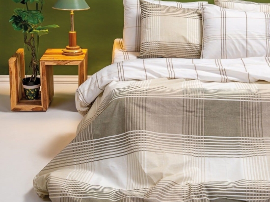 Σεντόνια Torino (Σετ 4τμχ) Khaki Melinen King Size 260x270cm Βαμβάκι-Πολυέστερ