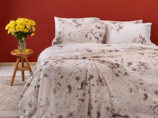 Σεντόνια Porchia (Σετ 4τμχ) Beige Melinen Διπλό 205x270cm 100% Βαμβάκι