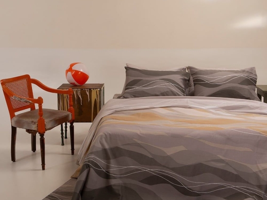 Σεντόνια Shels (Σετ 3τμχ) Grey Melinen Μονό 170x270cm 100% Βαμβάκι